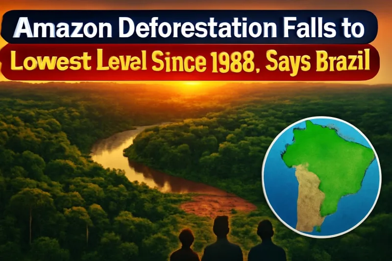 Aerial view of the Amazon rainforest and a river in Brazil