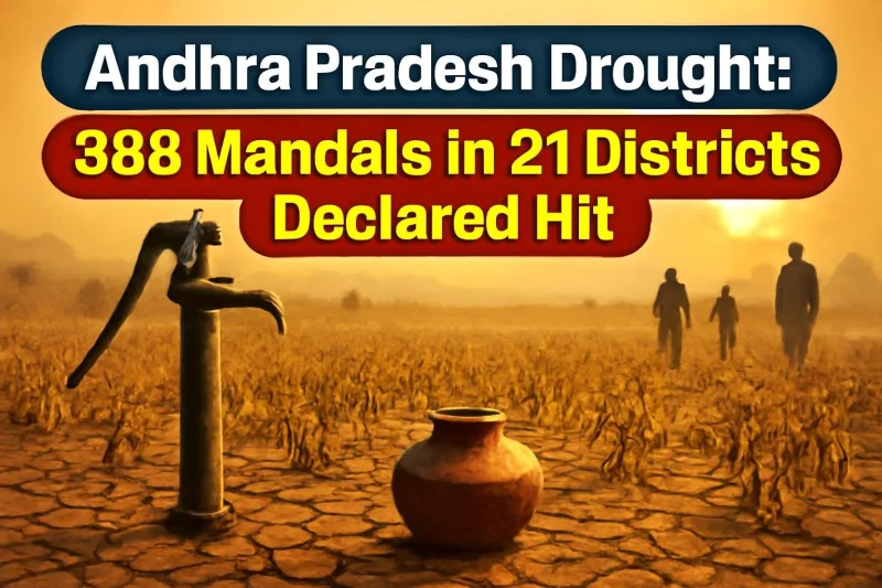 Parched farmland in Andhra Pradesh during the 2026 drought