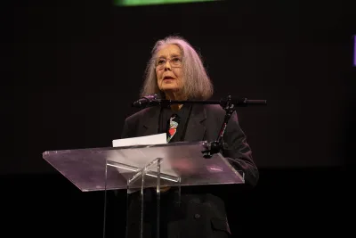 Anne Carson reading at the 2024 National Book Awards finalist reading