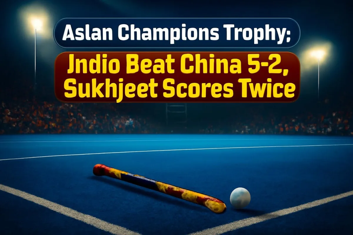 Floodlit hockey turf in Jalandhar where India beat China 5-2 in the Asian Champions Trophy