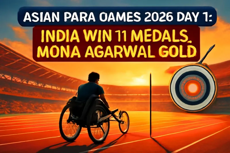Illustration for India's Day 1 medals at Asian Para Games 2026