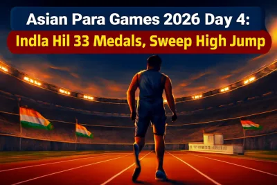 Para athletics track and medal podium at the Asian Para Games 2026 in Aichi-Nagoya