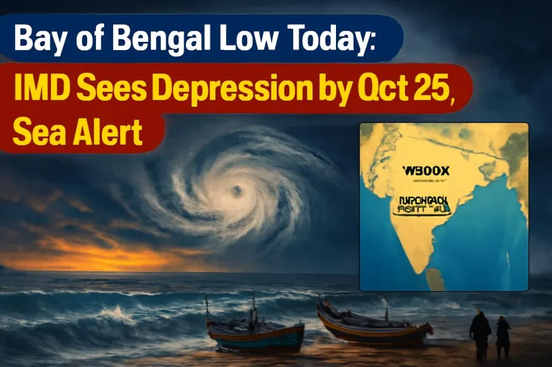 Storm clouds gathering over the Bay of Bengal coast as IMD tracks a new low-pressure area
