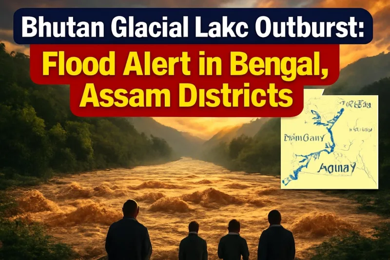 Sankosh river valley near the India-Bhutan border under flood alert
