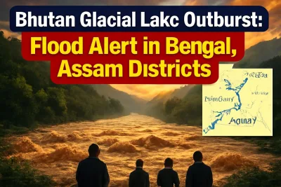 Sankosh river valley near the India-Bhutan border under flood alert