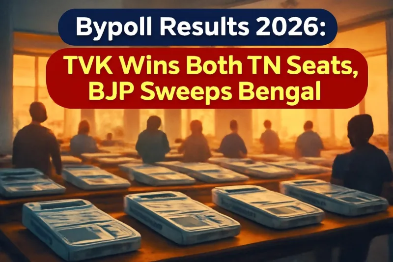 Vote counting centre with electronic voting machines for the October 2026 bypoll results
