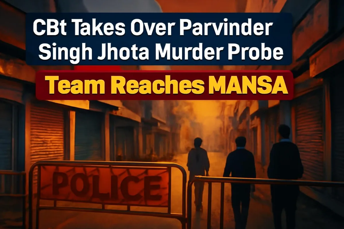 Market street in Mansa, Punjab, where anti-drug activist Parvinder Singh Jhota was shot