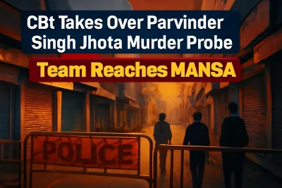 Market street in Mansa, Punjab, where anti-drug activist Parvinder Singh Jhota was shot