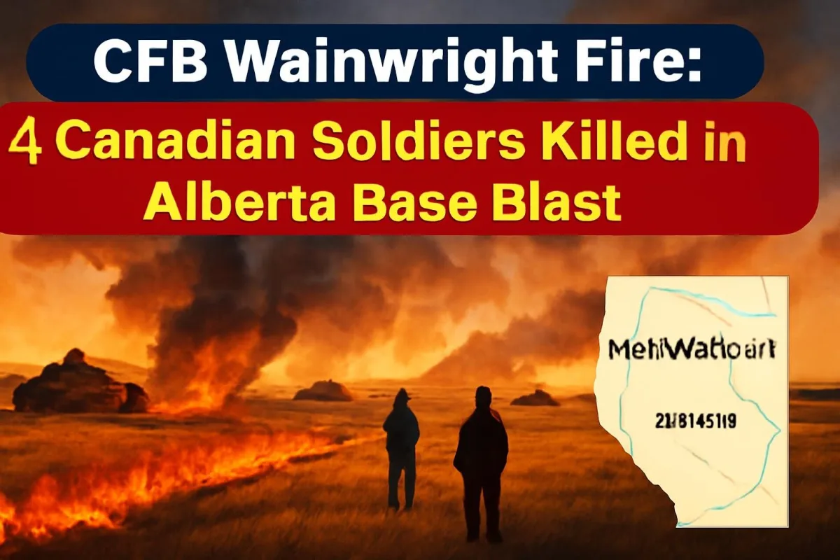Smoke over the prairie training area at CFB Wainwright, Alberta