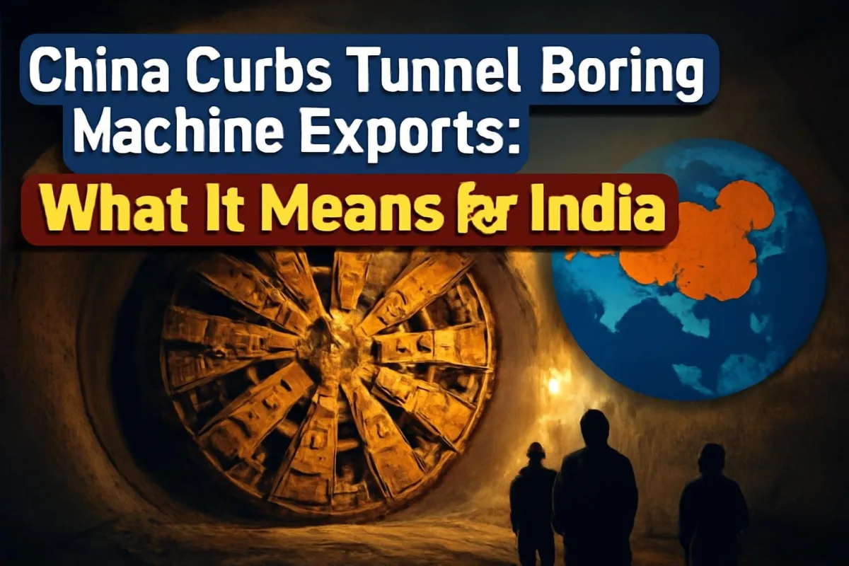 Tunnel boring machine cutterhead inside a construction tunnel