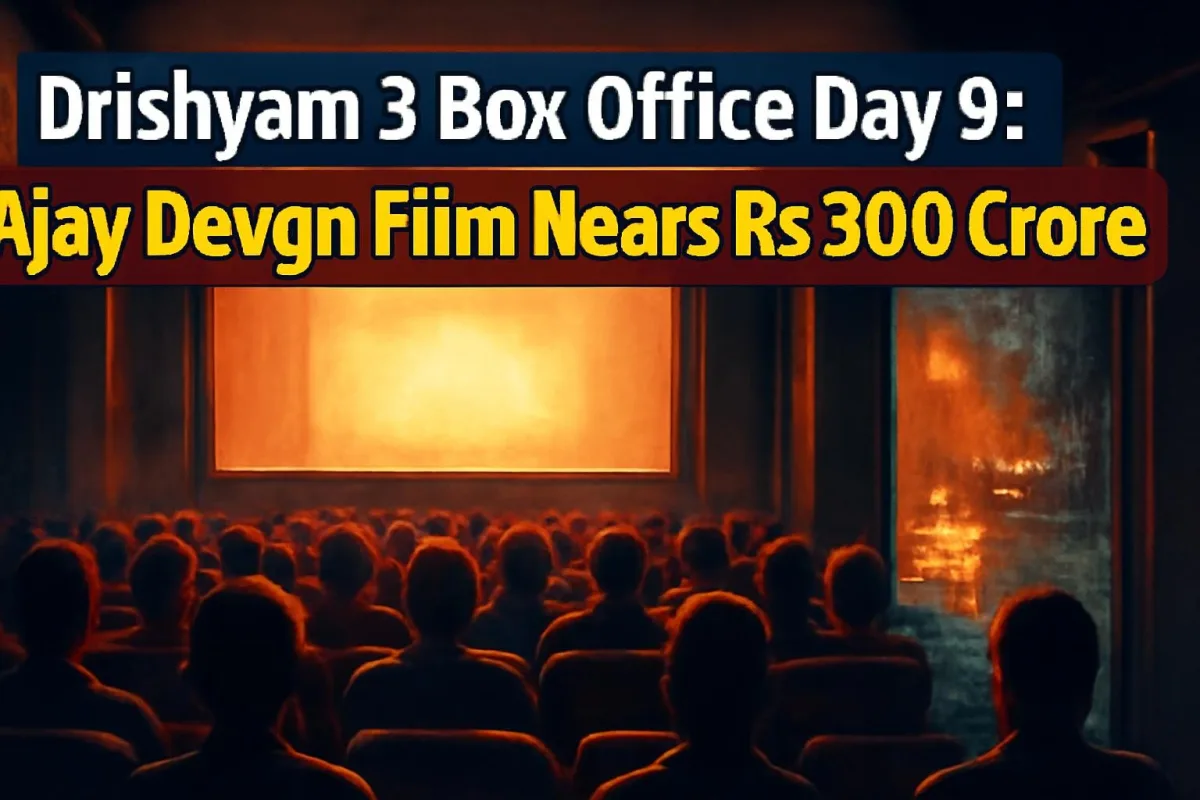 Packed Indian cinema hall seen from behind, symbolising Drishyam 3's strong box office run
