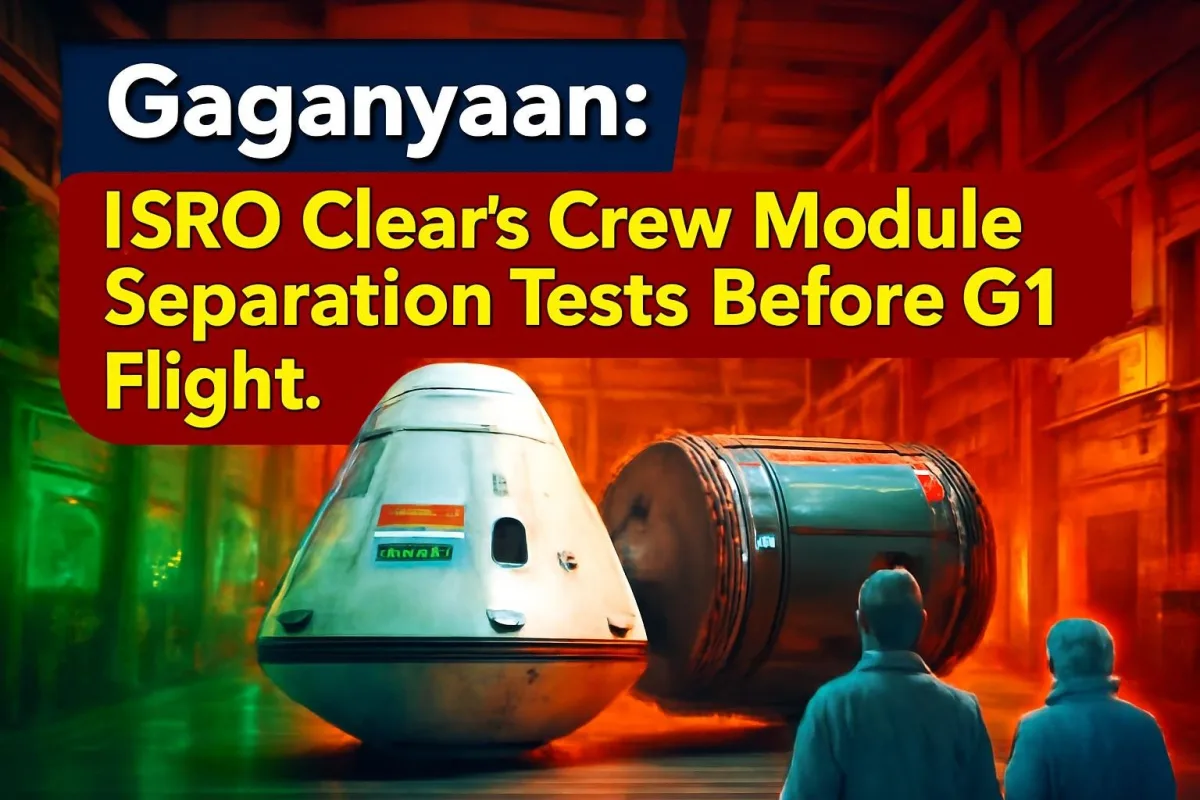 Gaganyaan crew module and service module separation test by ISRO - ViralDose