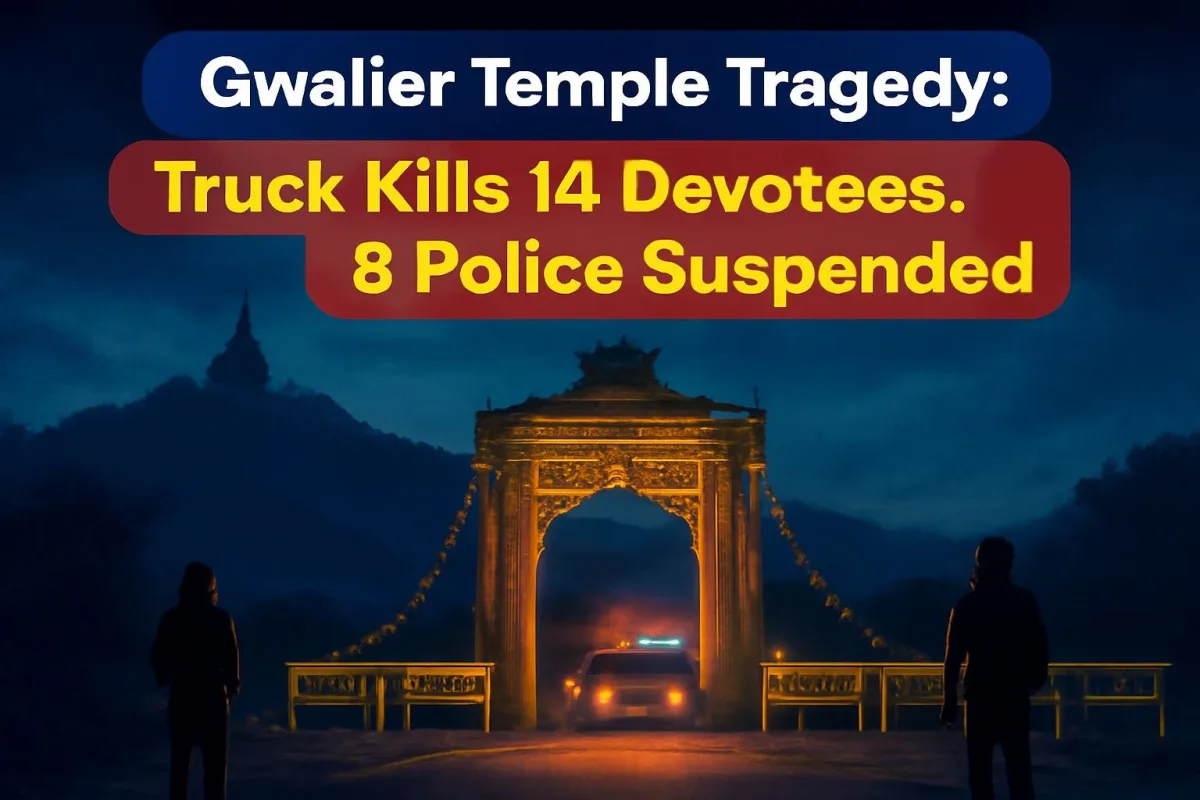 Sheetla Mata temple area in Gwalior after truck accident - ViralDose