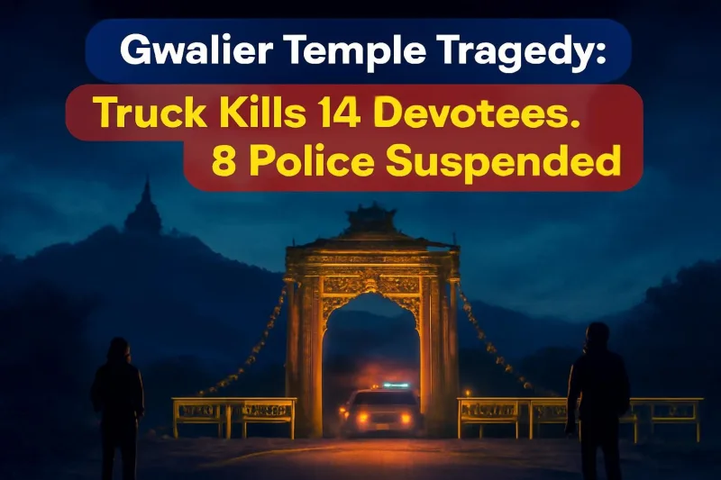 Sheetla Mata temple area in Gwalior after truck accident - ViralDose