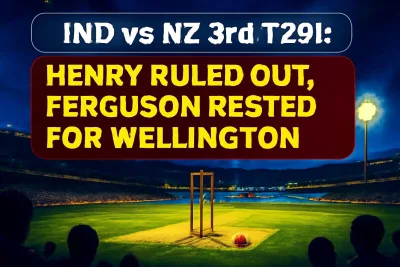 Floodlit Wellington cricket stadium ahead of the IND vs NZ 3rd T20I