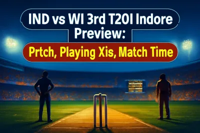 Floodlit cricket stadium ahead of India vs West Indies 3rd T20I in Indore