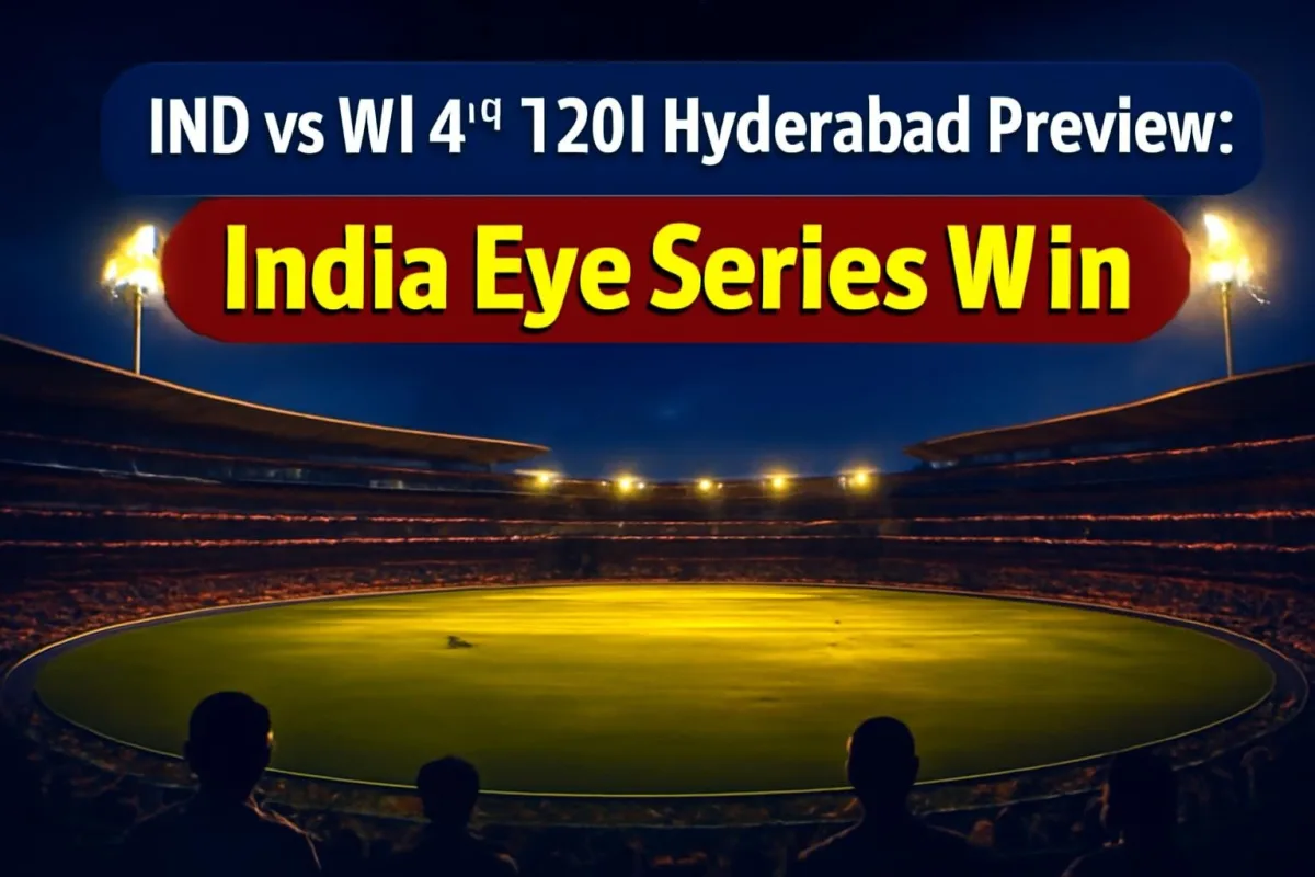 Rajiv Gandhi International Stadium in Hyderabad under floodlights ahead of India vs West Indies 4th T20I