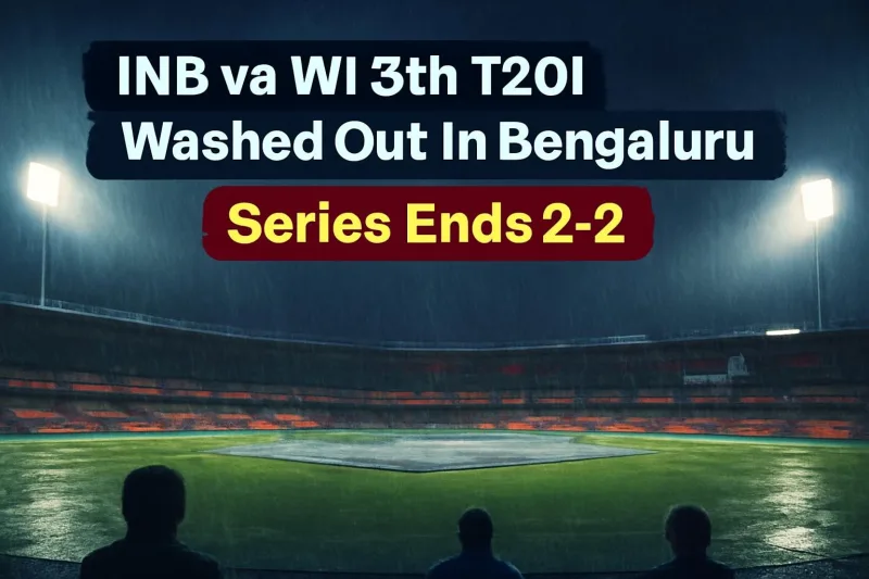 Rain over M Chinnaswamy Stadium in Bengaluru with covers on the pitch