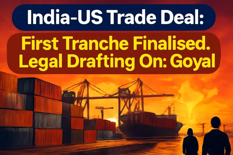 Shipping containers at an Indian port representing India-US trade