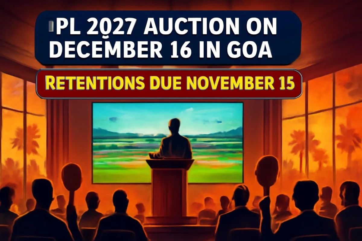 IPL 2027 auction to be held in Goa on December 16