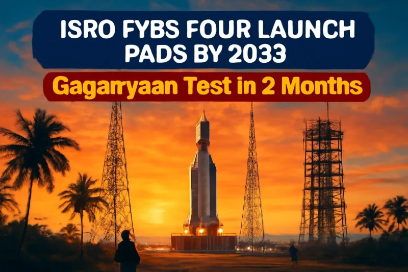 A rocket on a coastal launch pad in India at sunrise