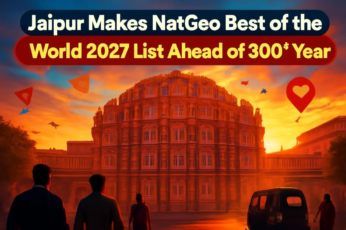 Hawa Mahal in Jaipur at sunrise, the Pink City named on NatGeo's Best of the World 2027 list