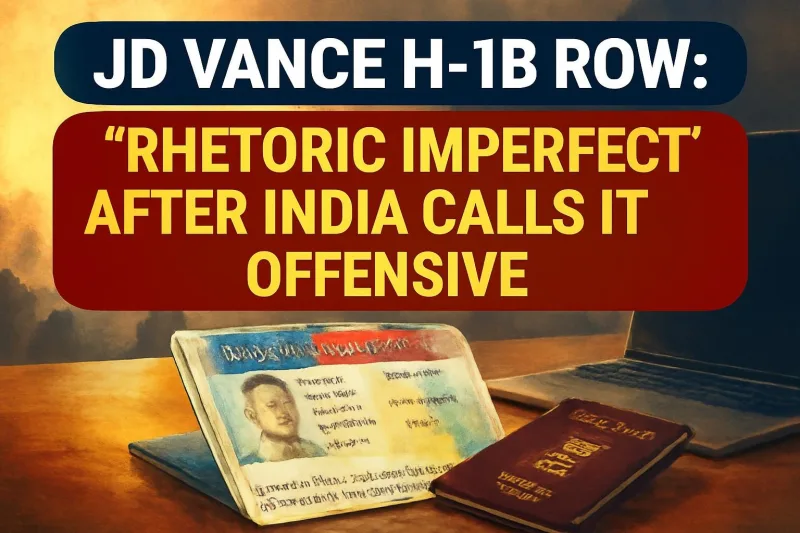 Indian passport and US visa documents on a desk, representing the H-1B visa row