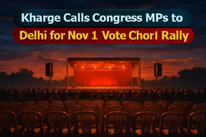 Ramlila Maidan in Delhi prepared for the INDIA bloc rally on November 1