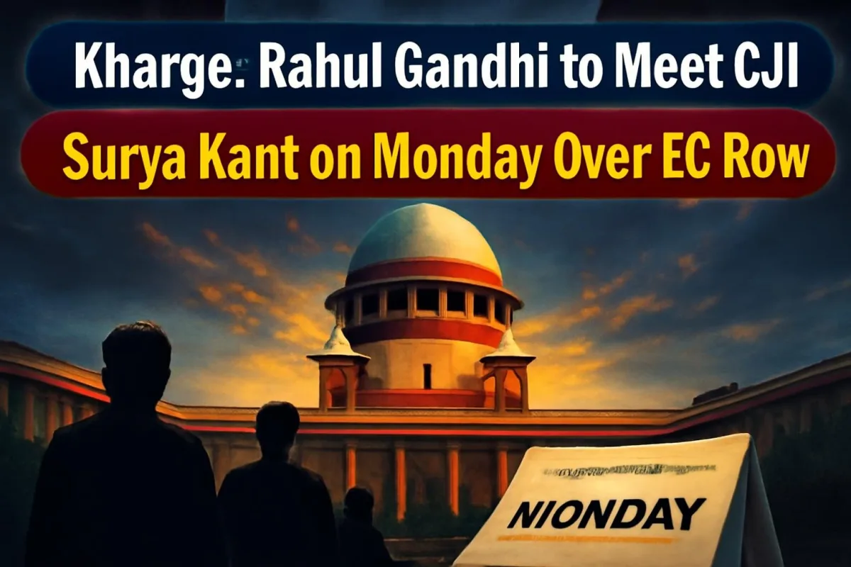 Supreme Court of India building as Kharge and Rahul Gandhi seek meeting with CJI