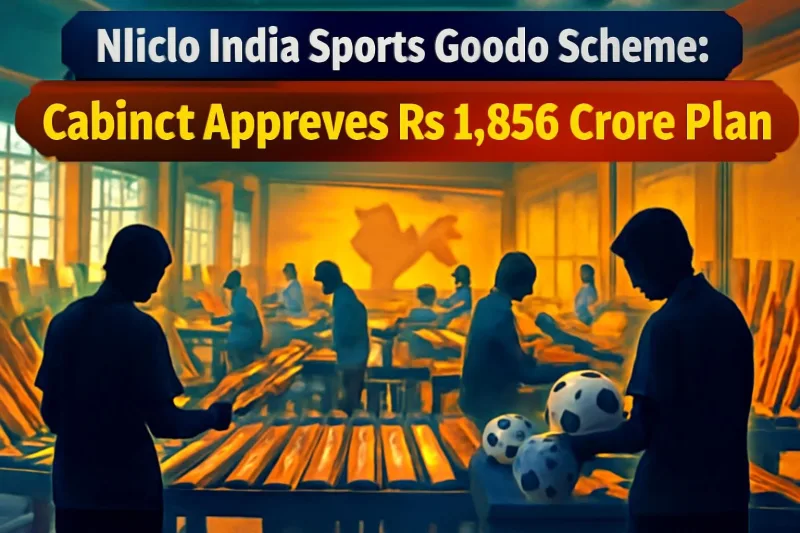 Sports goods such as cricket bats and footballs being made in an Indian factory under the Khelo India scheme