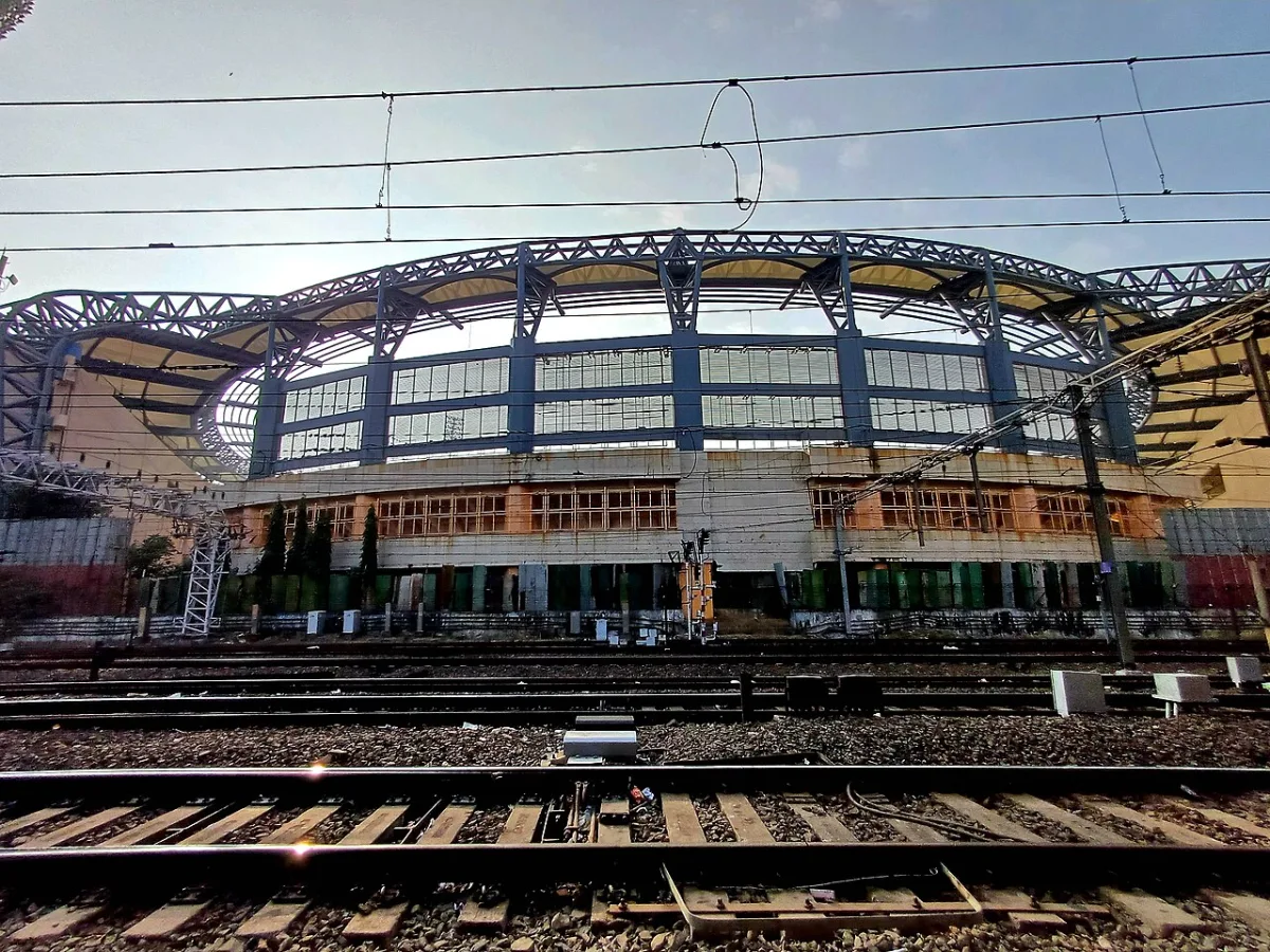 Wankhede Stadium, home of Mumbai Indians, seen from Marine Lines in Mumbai