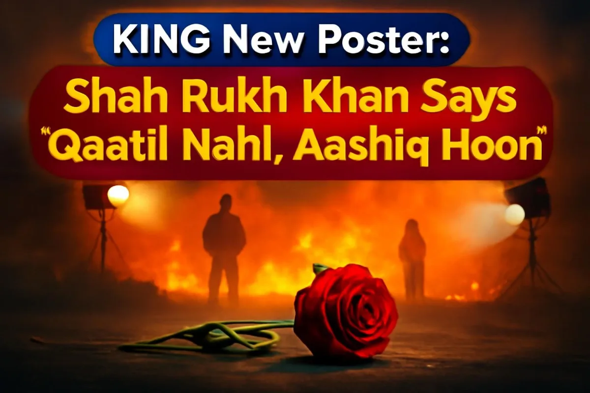 Red rose against flames, inspired by the new KING poster