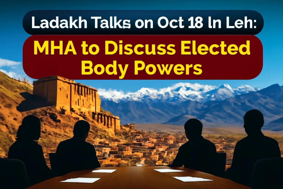 Leh town in Ladakh ahead of MHA talks on October 15
