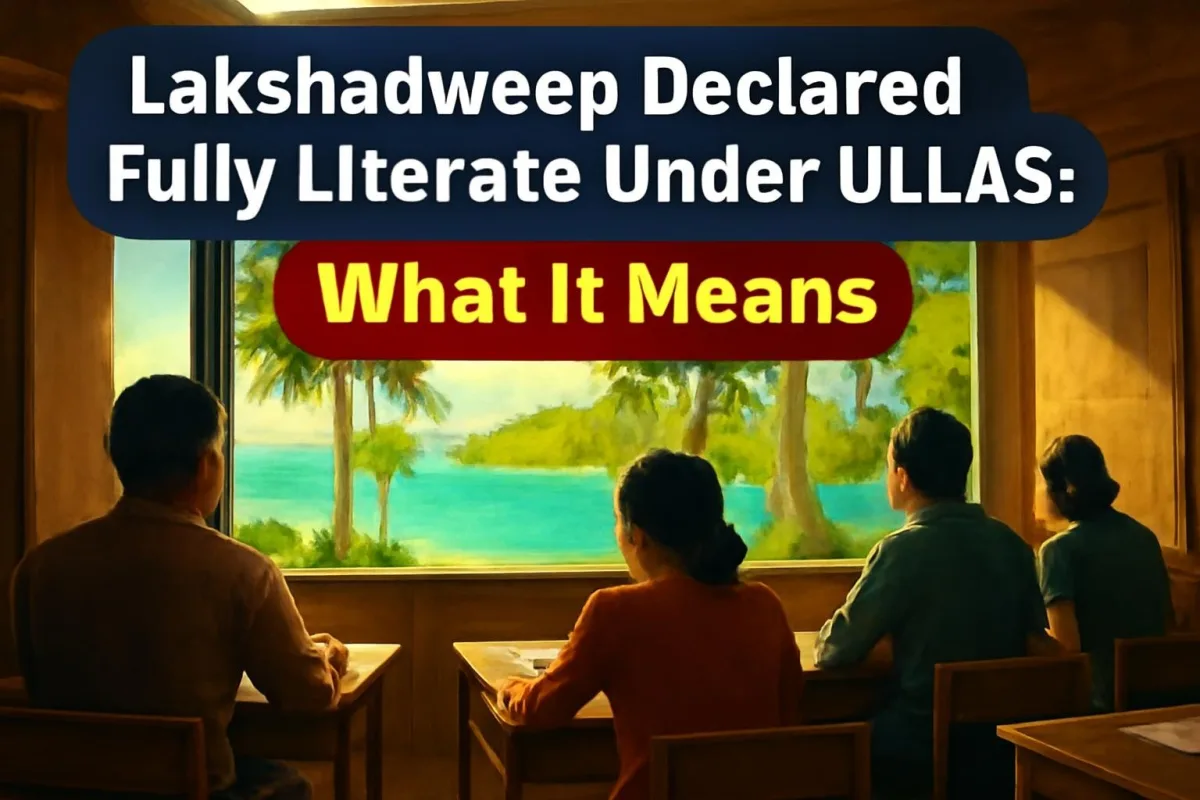 Adult literacy class on a Lakshadweep island under the ULLAS programme