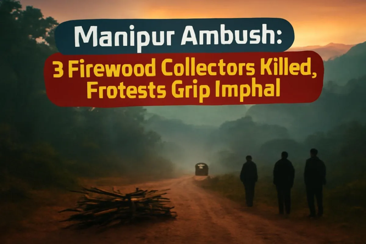 Forested hills near Imphal, illustrating the Manipur ambush on firewood collectors