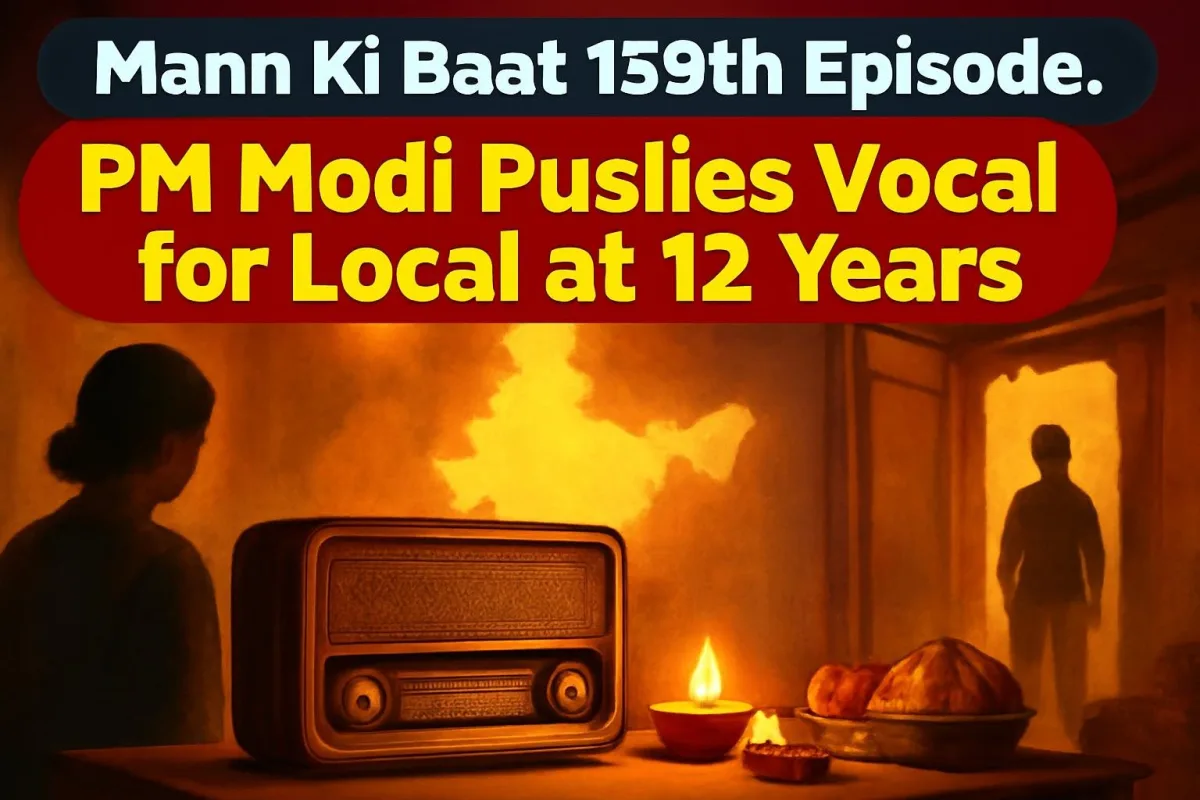 Radio set with Diwali diyas symbolising PM Modi's 139th Mann Ki Baat broadcast
