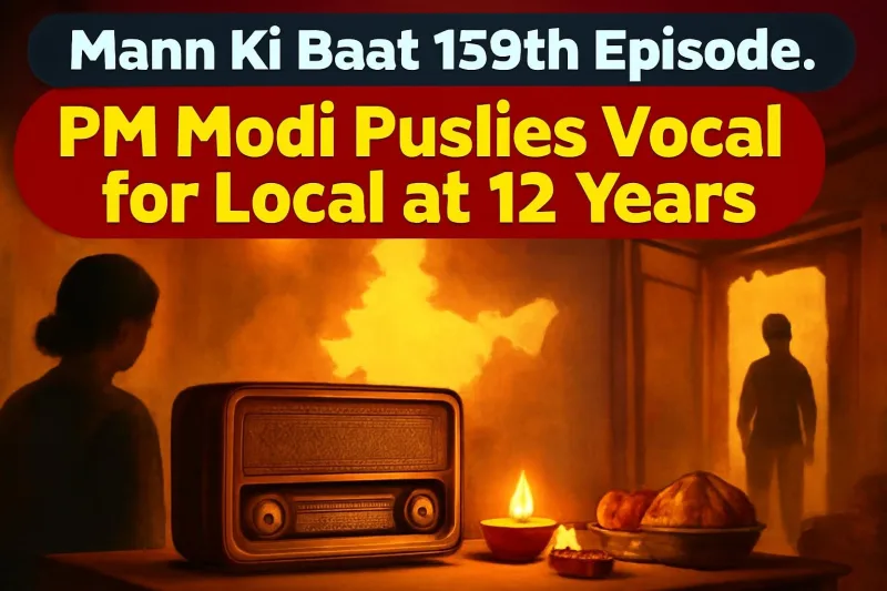 Radio set with Diwali diyas symbolising PM Modi's 139th Mann Ki Baat broadcast