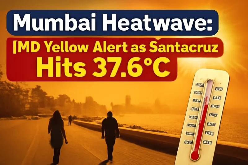 Marine Drive in Mumbai under harsh sun during the October heatwave