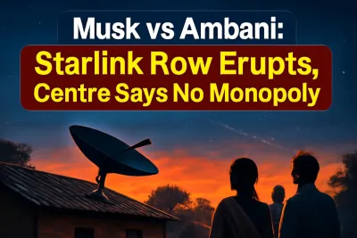 Illustration: Musk vs Ambani: Starlink Row Erupts, Centre Says No Monopoly