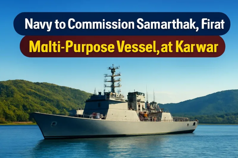 Naval vessel off Karwar coast ahead of Samarthak commissioning