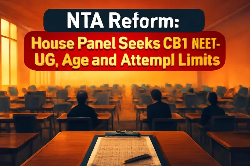 Illustration: NTA Reform: House Panel Seeks CBT NEET-UG, Age and Attempt Limits