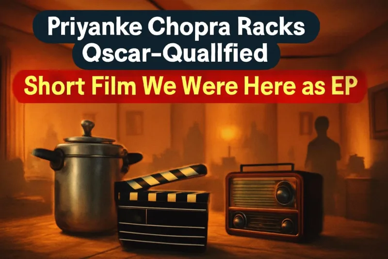 Small-town Indian home with household appliances and a film clapperboard