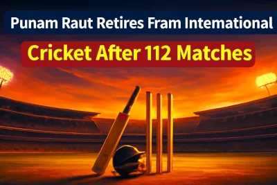 Cricket bat and helmet resting near stumps in an empty stadium