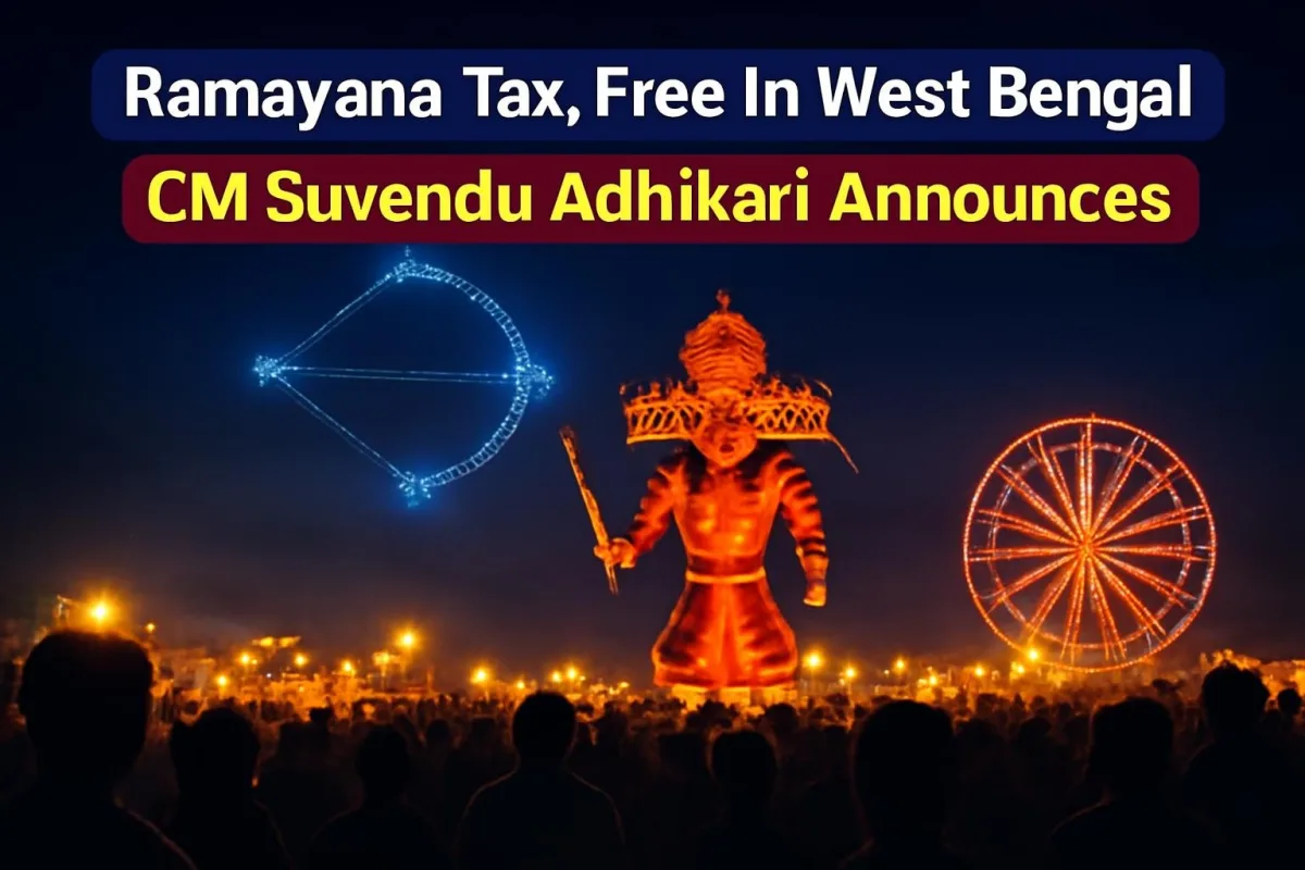 Dussehra celebration in Kolkata with Ravana effigy and drone show, as Ramayana is declared tax-free