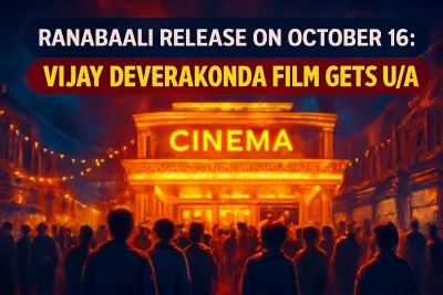 Crowds outside a Hyderabad cinema hall ahead of the Ranabaali release