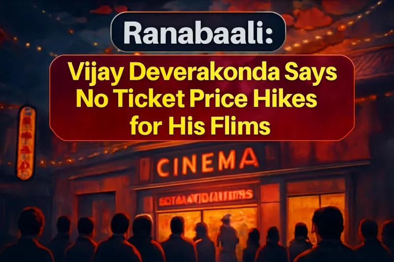 Cinema ticket counter as Vijay Deverakonda rules out ticket hikes for Ranabaali