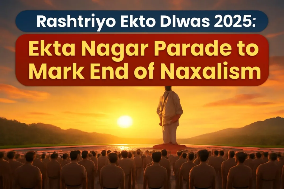 Statue of Unity at Ekta Nagar on Rashtriya Ekta Diwas 2026