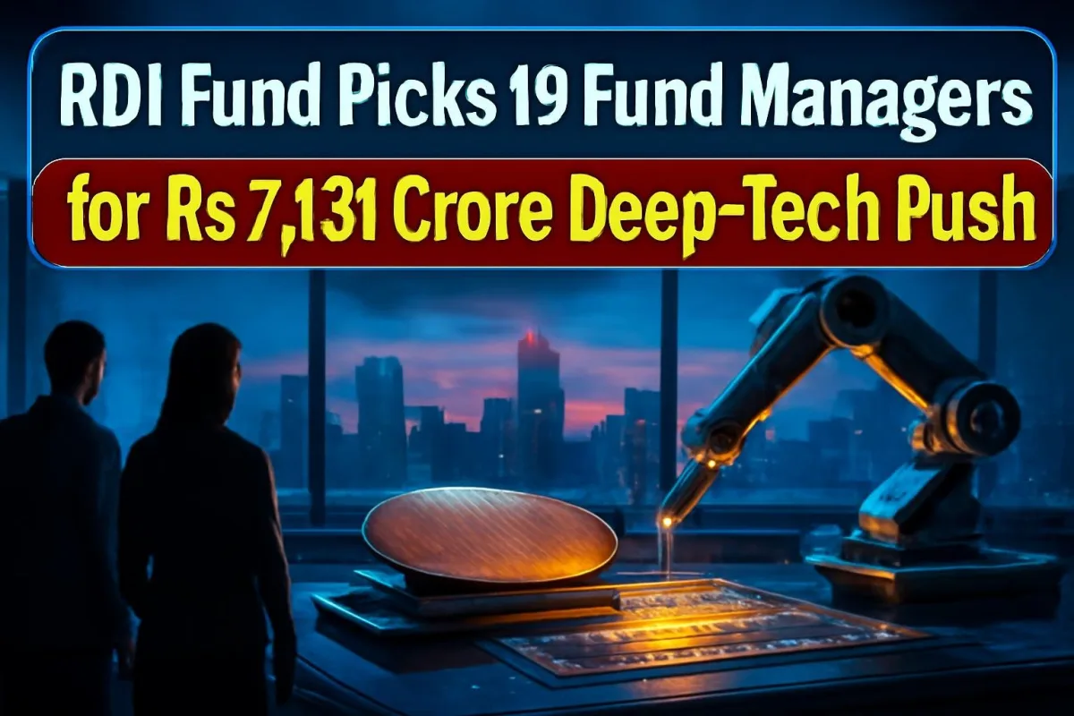 Illustration of a deep-tech research lab representing India's RDI Fund