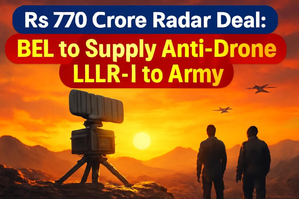 Lightweight air defence radar on a mountain ridge scanning for drones