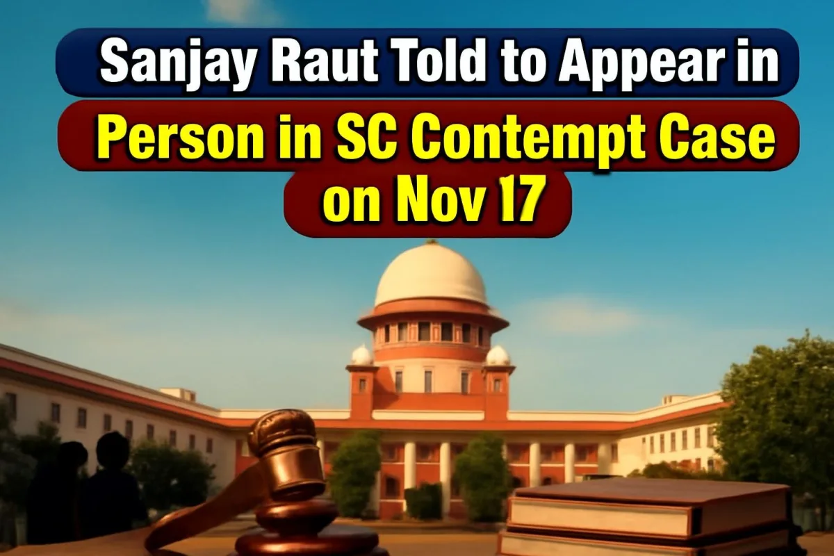 Supreme Court of India building in New Delhi with a gavel in the foreground
